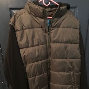 Vest with sleeves and hood